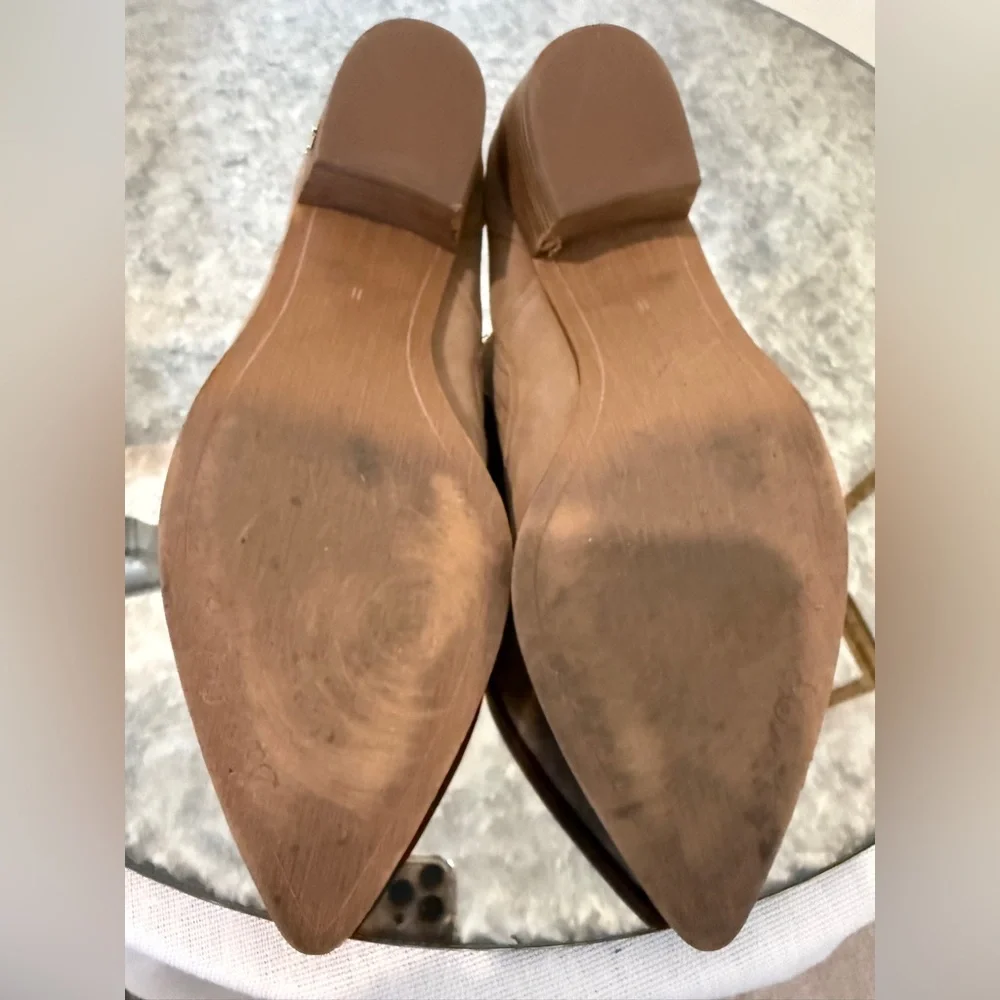 Sam Edelman Beige Suede Ankle Boots Size 11 - Picture 12 of 12